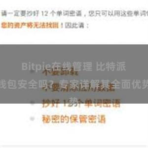 Bitpie在线管理 比特派钱包安全吗？专家详解其全面优势